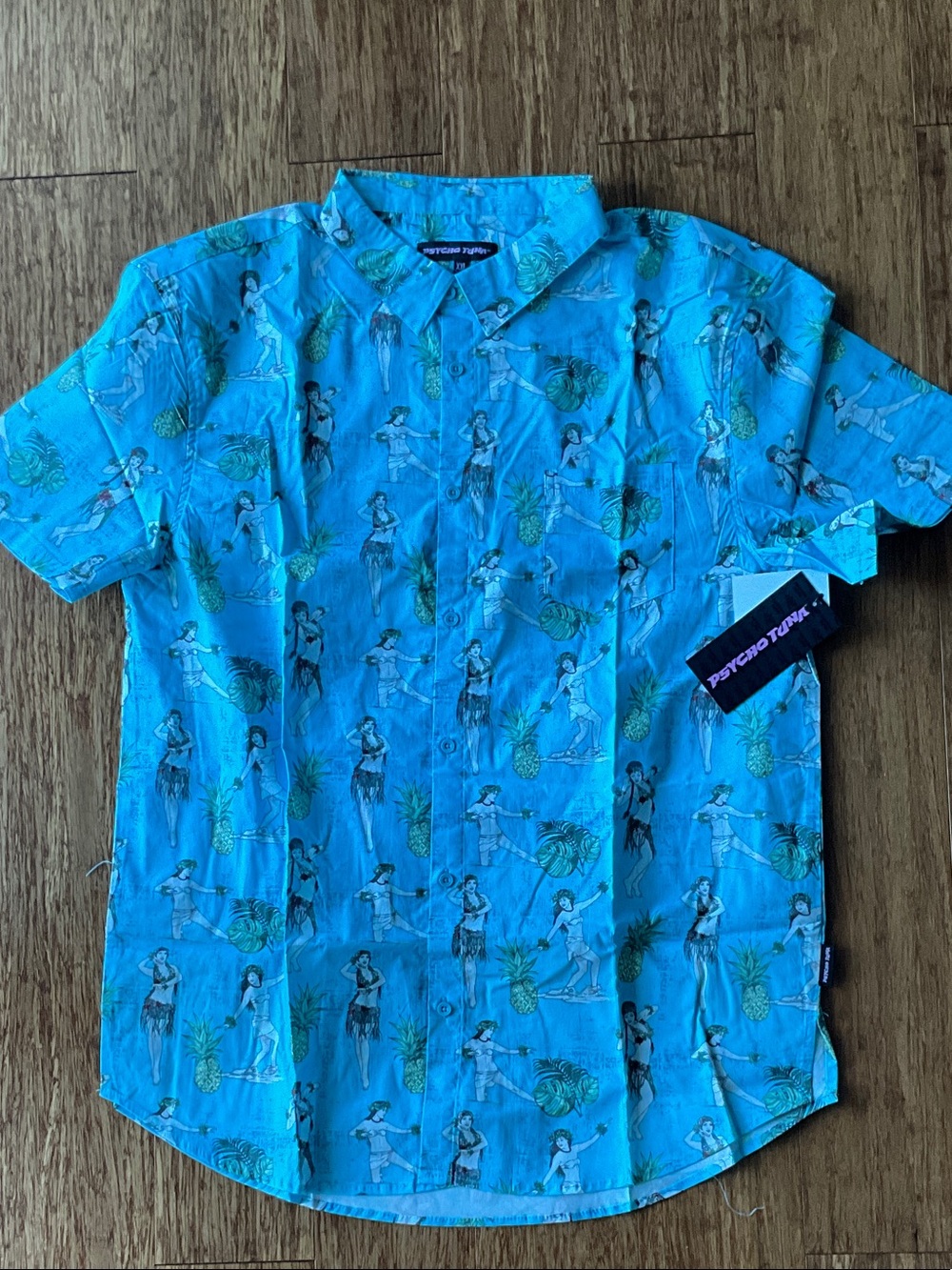 Psycho Tuna Print Short Sleeve Shirt XXL